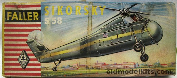 Faller 1/100 Sikorsky S-58 Helicopter - US Navy or West German Luftwaffe plastic model kit